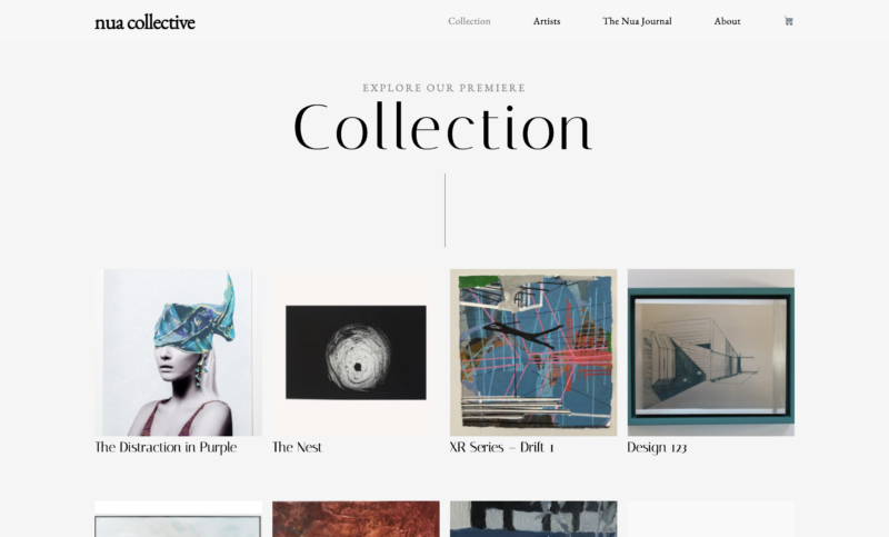 Nua Collective - Collection Page Design - Pinstripe Media